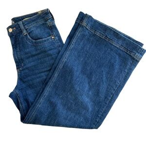 Anthropologie Indigo Wide-Leg Flare Jeans